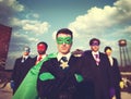 Businessmen Superhero Team Confidence Concept