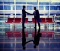 Businessmen Talking Business Airport Deal Concept Royalty Free Stock Photo