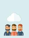 Businessmen under the cloud