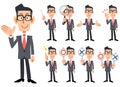 Businessmen wearing glasses _ The whole body 9 types
