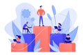 Business hierarchy concept vector illustration.
