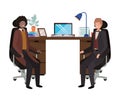 Businessmen in the work office avatar character