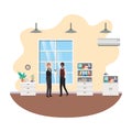 Businessmen in the work office avatar character