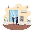 Businessmen in the work office avatar character