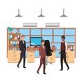 Businessmen in the work office avatar character