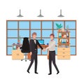 Businessmen in the work office avatar character