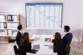 Businesspeople Analyzing Gantt Chart Royalty Free Stock Photo