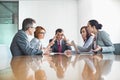 Businesspeople arguing in meeting Royalty Free Stock Photo