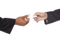 Businesspeople - business card exchange Royalty Free Stock Photo