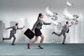 The businesspeople chasing angel investor funding Royalty Free Stock Photo