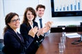 Businesspeople clapping on training Royalty Free Stock Photo