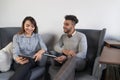 Businesspeople Couple In Coworking Center Diverse Mix Race Business Man And Woman Coworkers Using Tablet Computer Royalty Free Stock Photo