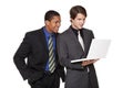 Businesspeople - happy laptop team Royalty Free Stock Photo