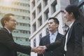 Businesspeople making handshake agreement. concept cooperation Royalty Free Stock Photo