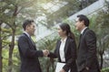 Businesspeople making handshake agreement. concept partner Royalty Free Stock Photo