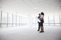 Businesspeople Meeting To Look At Plans In Empty Office Royalty Free Stock Photo