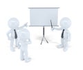 Businesspeople at presentation. Isolated. Contains clipping path