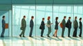Businesspeople queuing Royalty Free Stock Photo