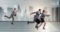 The businesspeople running in competition concept