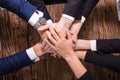 Businesspeople Stacking Their Hands Royalty Free Stock Photo