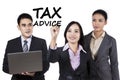 Businesspeople with tax advice Royalty Free Stock Photo