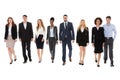 Businesspeople Walking On White Background