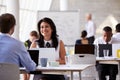 Businesspeople Working At Desks In Modern Office Royalty Free Stock Photo