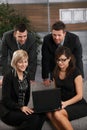 Businesspeople working with laptop Royalty Free Stock Photo