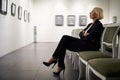 Businesswoman in Art Gallery Royalty Free Stock Photo