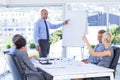 Businesswoman asking question during meeting Royalty Free Stock Photo