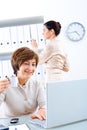 Businesswoman and assistant Royalty Free Stock Photo
