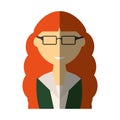 Businesswoman avatar elegant isolated icon