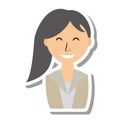 Businesswoman avatar elegant isolated icon