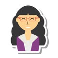 Businesswoman avatar elegant isolated icon