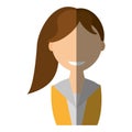 Businesswoman avatar elegant isolated icon