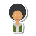 Businesswoman avatar elegant isolated icon