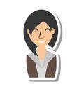 Businesswoman avatar elegant isolated icon