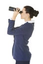 Businesswoman with a binocular