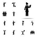 businesswoman, book icon. businesswoman icons universal set for web and mobile Royalty Free Stock Photo