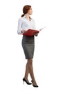 Businesswoman with book Royalty Free Stock Photo