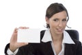 Businesswoman with businesscard Royalty Free Stock Photo