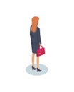 Businesswoman with Briefcase Vector Illustration Royalty Free Stock Photo