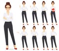 Businesswoman character set Royalty Free Stock Photo