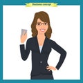 Businesswoman character vector design.business people consulting