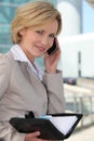 Businesswoman checking her diary Royalty Free Stock Photo