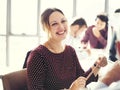 Businesswoman Cheerful Smiling Beautiful Smart Concept