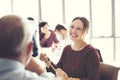 Businesswoman Cheerful Smiling Beautiful Smart Concept