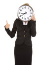Businesswoman with clock - time concept Royalty Free Stock Photo