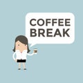 Businesswoman coffee break.