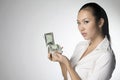 Businesswoman counting money. Conceptual image Royalty Free Stock Photo